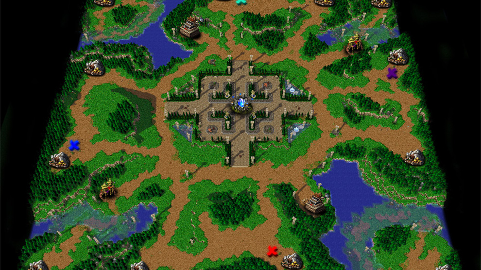 Действие в Warcraft происходит на игровых картах