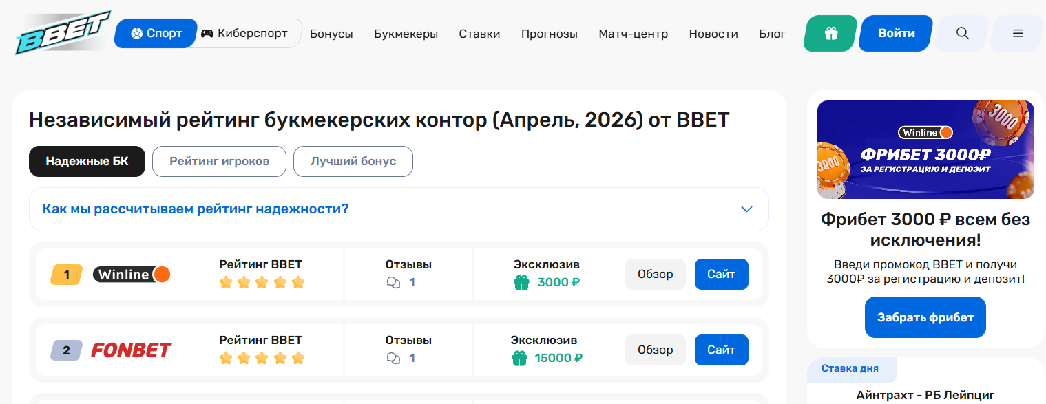 Общие сведения об официальном сайте bbet.pro