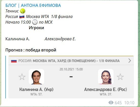 Ставки на канале Телеграм Блог Антона Ефимова
