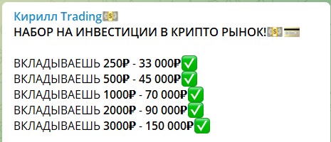 Инвестиции на канале Telegram Кирилл Trading