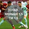 Тотал 1 5 меньше ТМ 1 5