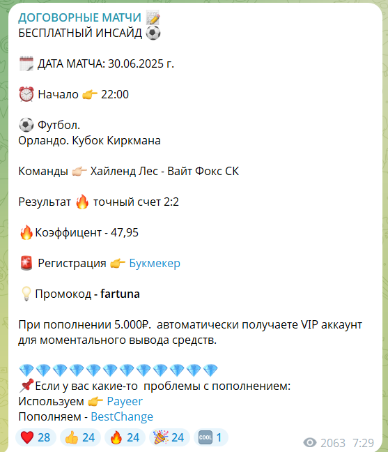 Прогноз на точный счет между командами Хайленд Лес - Вайт Фокс СК