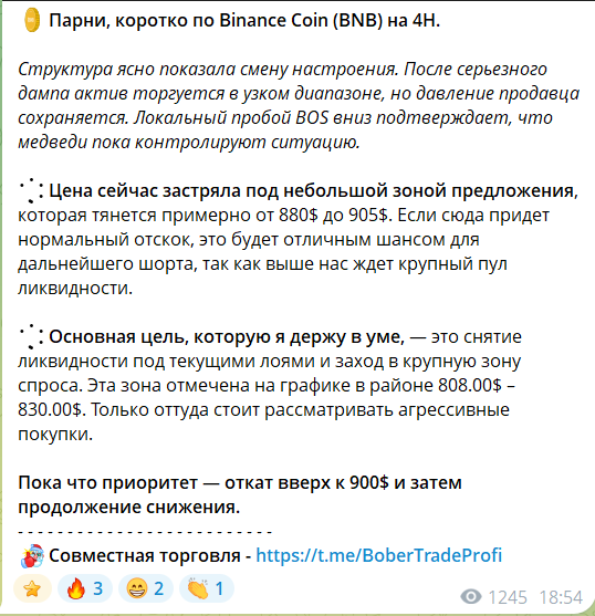 Приглашение к совместной торговле на канале ТГ Бобровский трейдит
