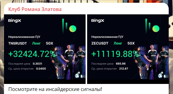 Торговые сигналы с канала ТГ Клуб Романа Златова