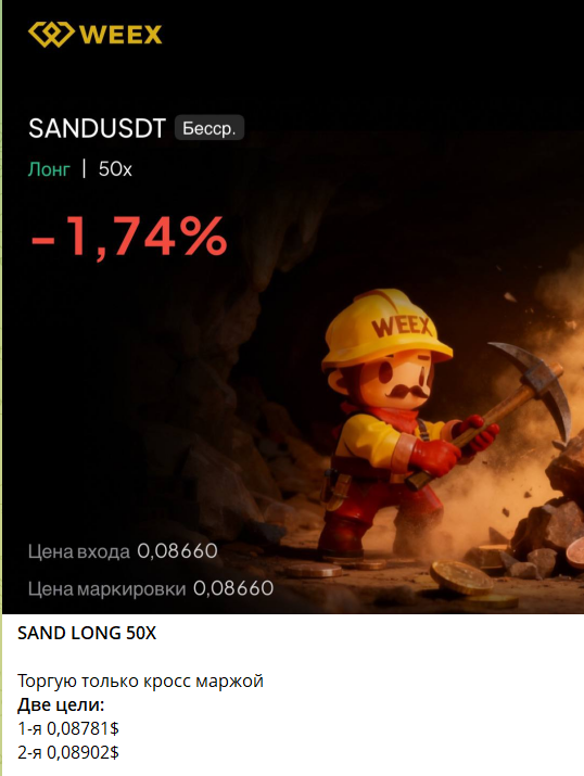 Сигнал в открытом доступе на канале в телеграме CEO Михаил