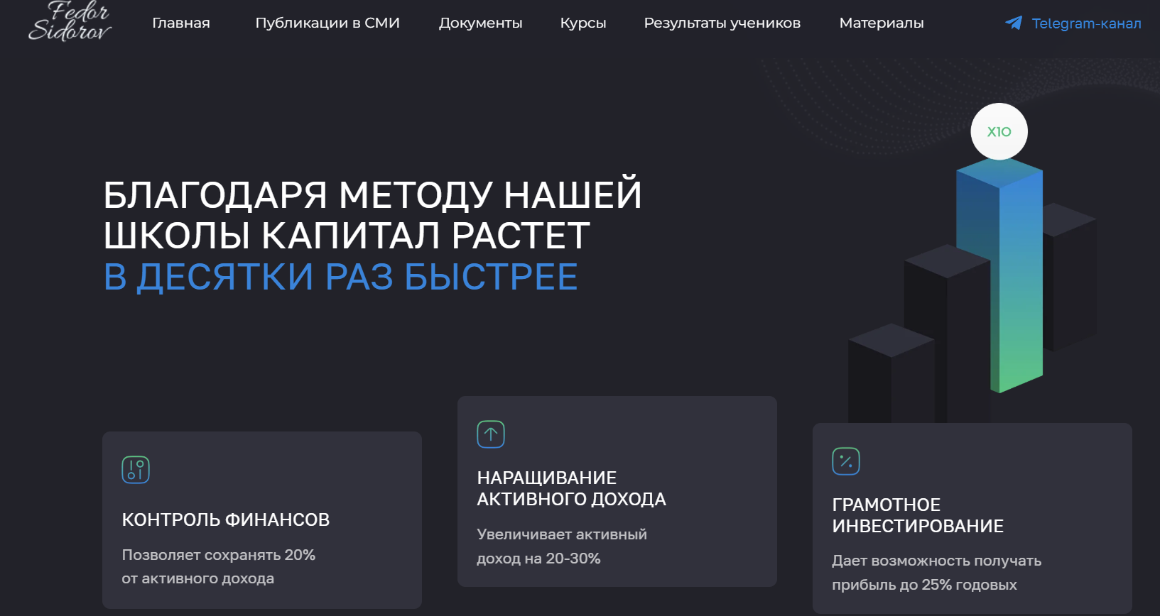 Описание школы практического инвестирования fedorsidorov com