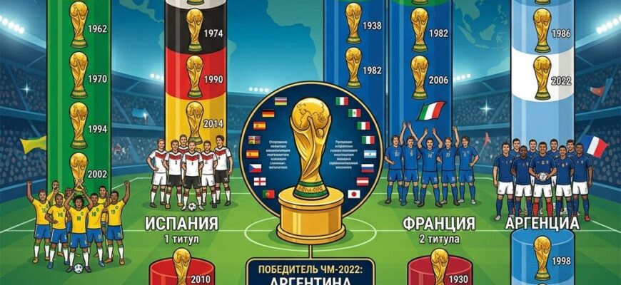 Кто выигрывал ЧМ по футболу?
