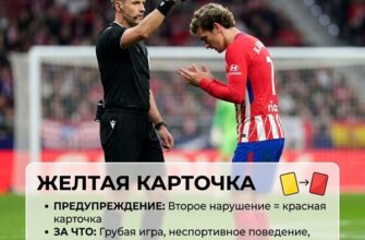 Что значит желтая карточка в футболе