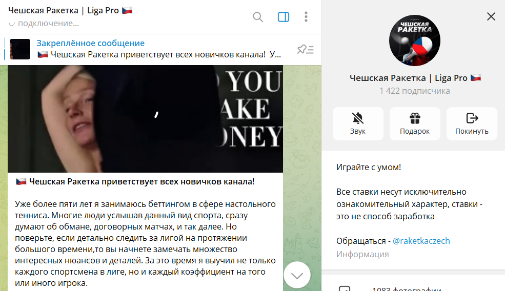 Информация по проекту Чешская ракетка | Liga Pro