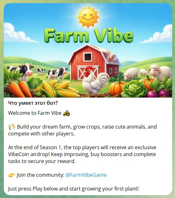 Что известно о боте в телеграмме Farm Vibe @FarmVibeb