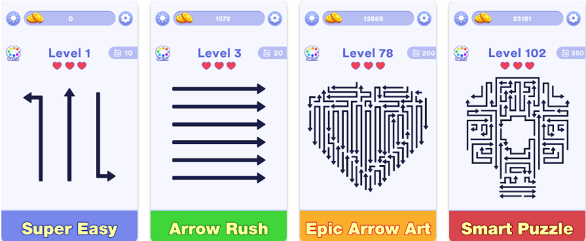 Обзор игры головоломки Arrow Maze Rush