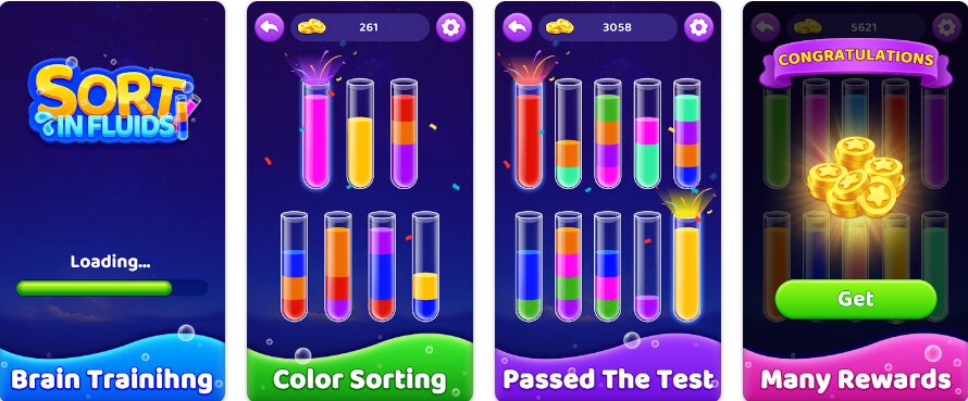 Вводные данные по игре Sort in Fluids (Сортировка по жидкостям)