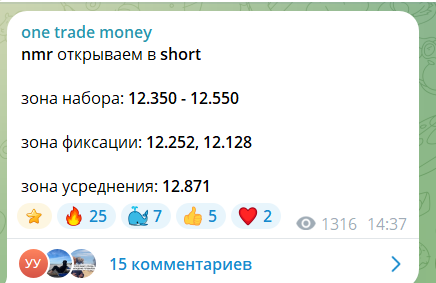Бесплатный прогноз с телеграм-канала one trade money