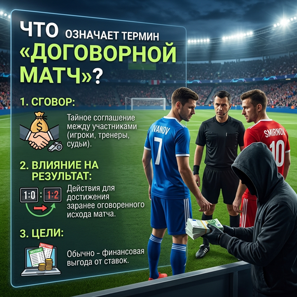 Что означает термин «договорной матч»?