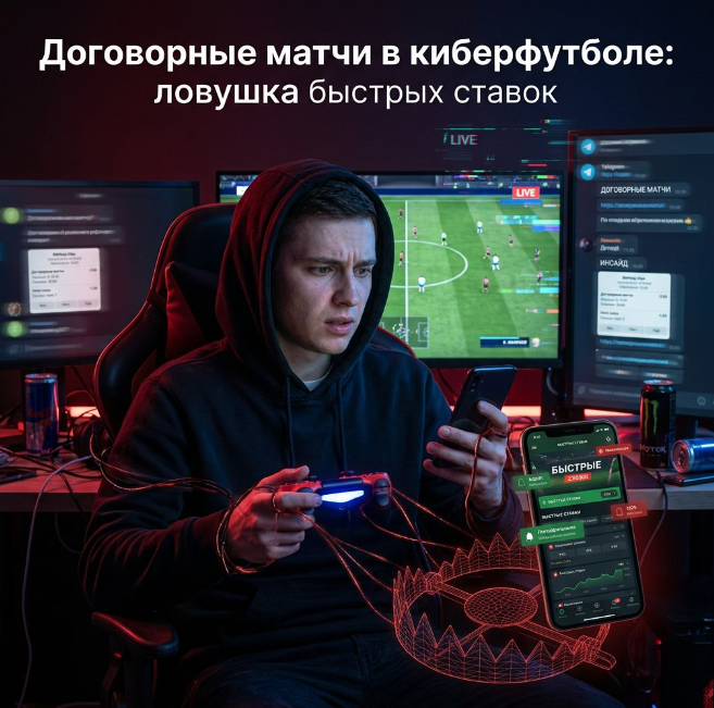 Договорные матчи в киберфутболе: ловушка быстрых ставок