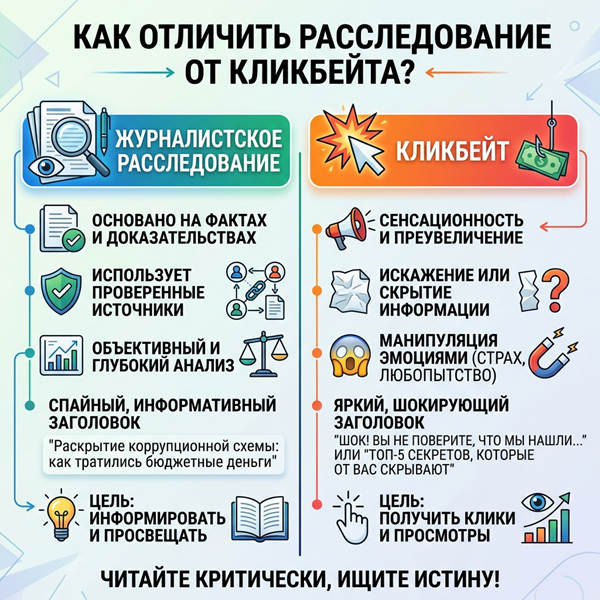 Как отличить расследование от кликбейта?