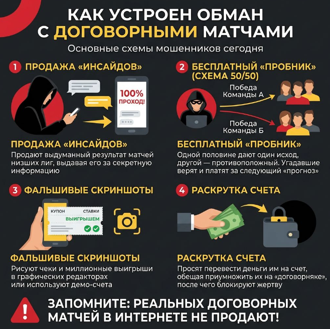 Как устроен обман с договорными матчами сегодня: основные схемы